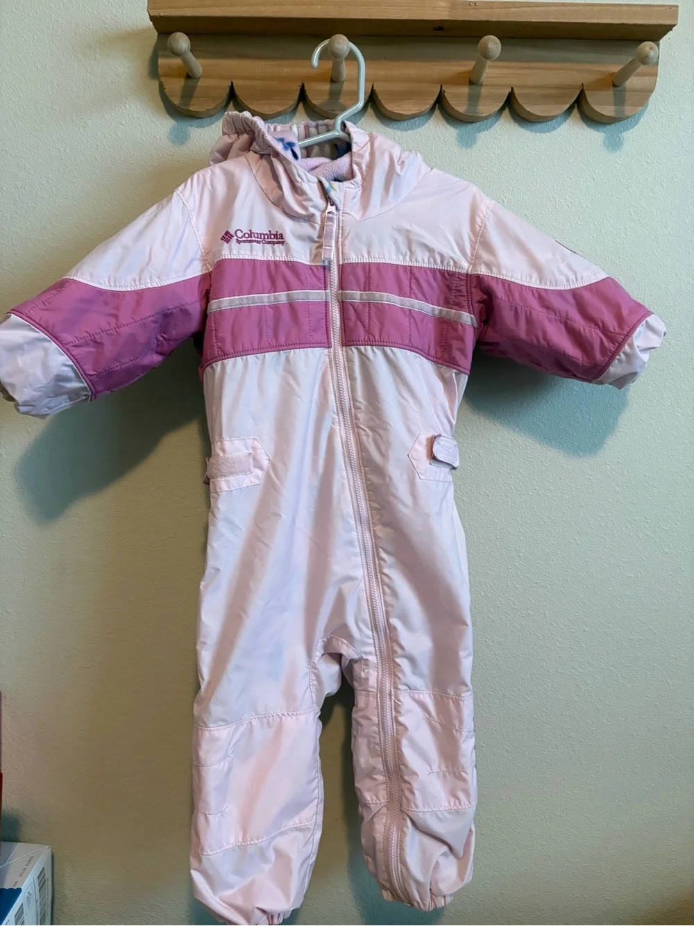 Columbia Pink Fleece-Lined Kids Jacket with Tree Print